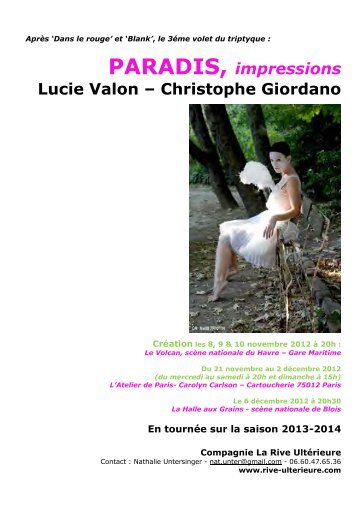 PARADIS, impressions Lucie Valon – Christophe Giordano