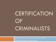 Certification of Criminalists