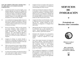 SERVICIOS DE INMIGRACIÓN