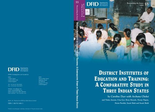District Institutes of Education and Training - Teacher Education