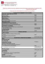 A destination des clients titulaires d'un compte ... - Caisse d'épargne