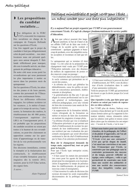 Notre publication nationale (janvier 2012) - CGT-Éduc'action ...