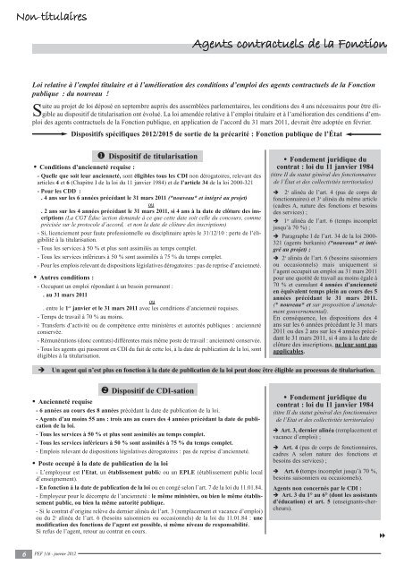 Notre publication nationale (janvier 2012) - CGT-Éduc'action ...