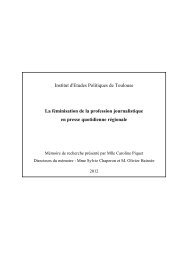 La féminisation de la profession journalistique en presse ...