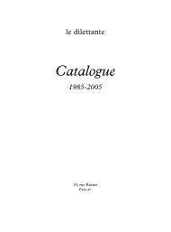 Cat. Dilettante 2006 pour site - Le Dilettante