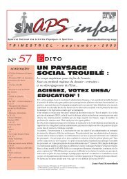 SNAPS Infos 57 - Syndicat national des activités physiques et ...