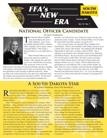 FFA's NEW ERA - South Dakota Team Ag-Ed