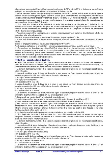 Les non titulaires de droit public - sntrs-cgt - CNRS