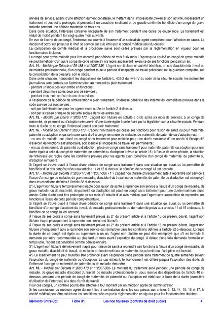 Les non titulaires de droit public - sntrs-cgt - CNRS