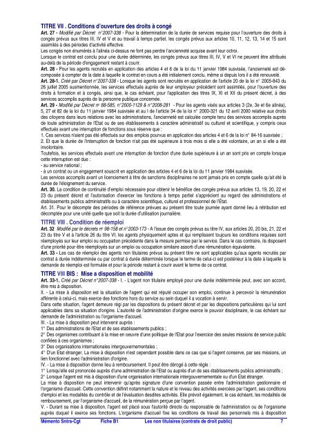 Les non titulaires de droit public - sntrs-cgt - CNRS