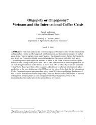 Oligopoly or Oligopsony? Vietnam and the International Coffee Crisis