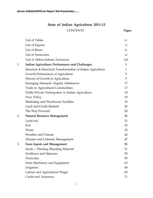 Indix & abbreviation.p65 - Department of Agriculture & Co-operation