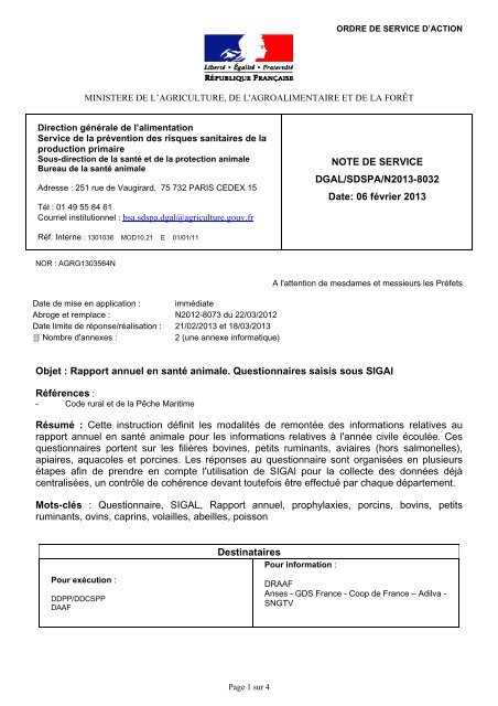 DGALN20138032Z (PDF - 85.5 ko) - Ministère de l'agriculture, de l ...