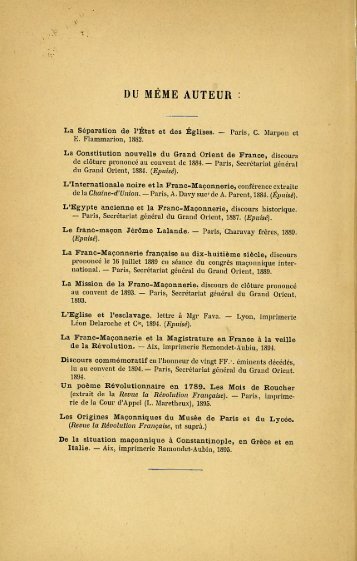 Une loge maçonnique d'avant 1789 - Bibliothèque numérique de ...