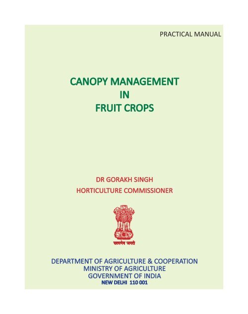 canopy management in fruit crops Department of Agriculture & Co