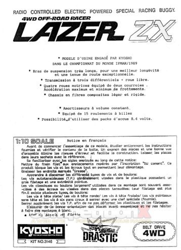 Kyosho Lazer ZX Manual - CompetitionX.com