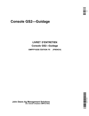 Console GS2—Guidage - StellarSupport - John Deere