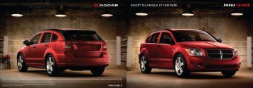 DODGE CALIBER INSERT TECHNIQUE ET TARIFAIRE - Madness US