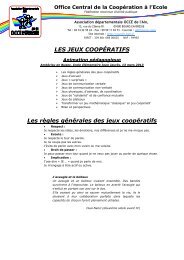 Jeux coopératifs - 'OCCE de l'Ain - Free
