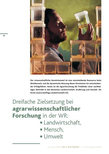 Zusammenhang zwischen Landwirtschaft und Gesellschaft Dossier