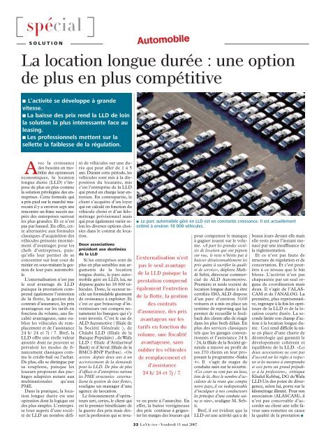 Automobile édition mai 2007.pdf - La vie éco