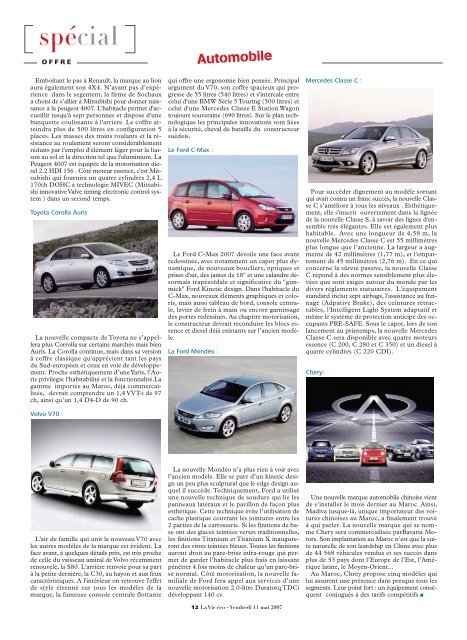 Automobile édition mai 2007.pdf - La vie éco