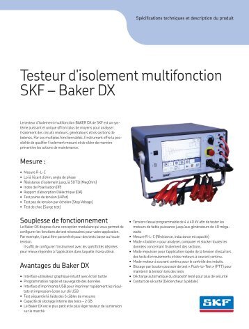 Baker DX data sheet - SKF.com