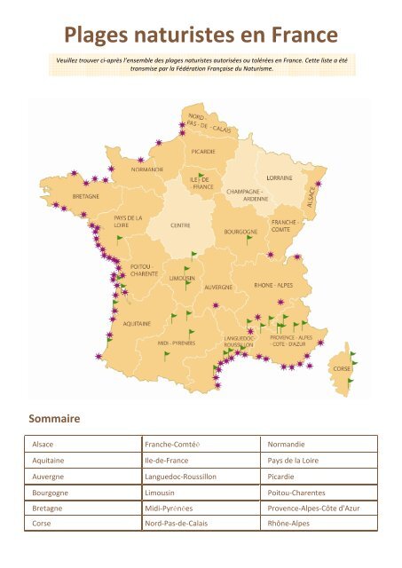 Plages Naturistes En France