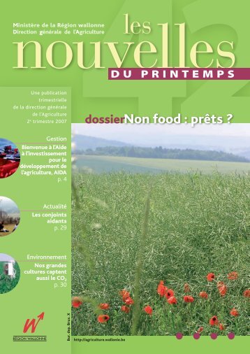 Non food : prêts ? - Portail de l'Agriculture wallonne