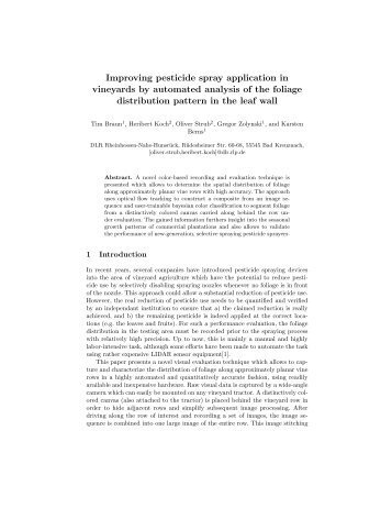 Improving pesticide spray application in vineyards by automated ...