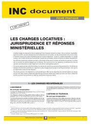 Les charges locatives - Institut national de la consommation