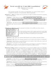 Devoir surveillé du 11 juin 2008 (consolidation) - Loria