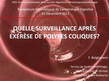 quelle surveillance apres exerese de polypes coliques? - sahge