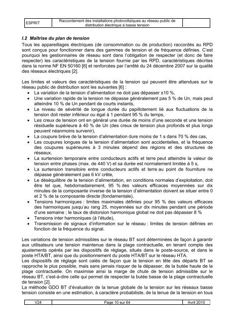 Raccordement des installations photovoltaïques au réseau public ...