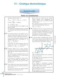 13 – Cinétique électrochimique - Classe Prépa scientifique