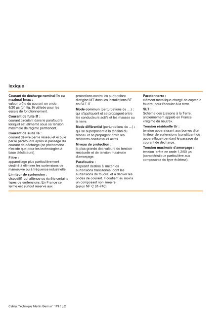 Surtensions et parafoudres en BT. Coordination ... - Schneider Electric