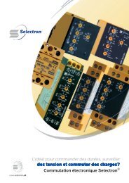 L'idéal pour commander des durées, surveiller - Selectron Systems AG