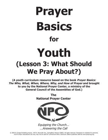 Prayer Basics Youth - AG Web Services