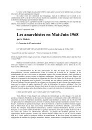 Les anarchistes en MAI JUIN 1968 - Les inventeurs d'incroyances ...