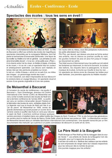 Magazine municipal d'information - N°21 Février 2010 - Baccarat