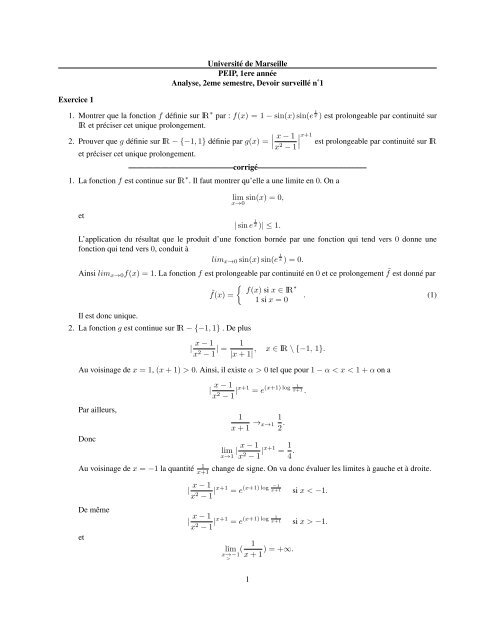 DS1 avec corrigé - CMI