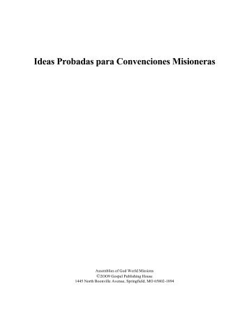 Ideas Probadas para Convenciones Misioneras - AG Web Services