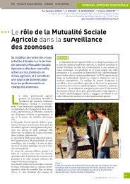 Article MSA dans la surveillance des zoonoses - Santé et Sécurité ...