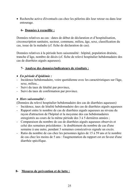 Guide Normes de la surveillance épidémiologique - Ministère de la ...