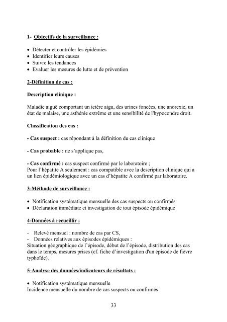 Guide Normes de la surveillance épidémiologique - Ministère de la ...