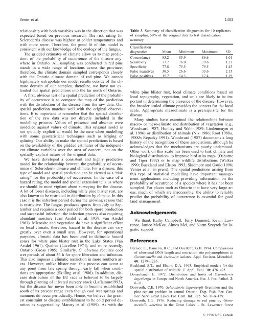 A spatial, climate-determined risk rating for Scleroderris disease of ...