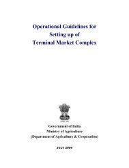 Operational Guidelines for Setting up of Terminal Market Complex