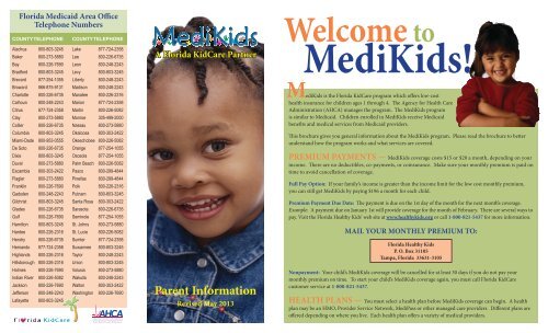 MediKids Parent Information brochure - Agency for Health Care ...