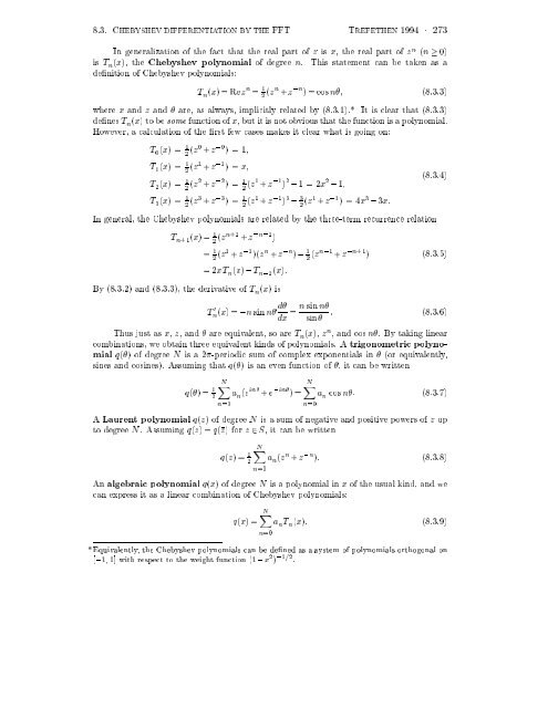 Chapter 8. Chebyshev spectral methods