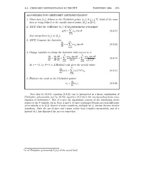 Chapter 8. Chebyshev spectral methods